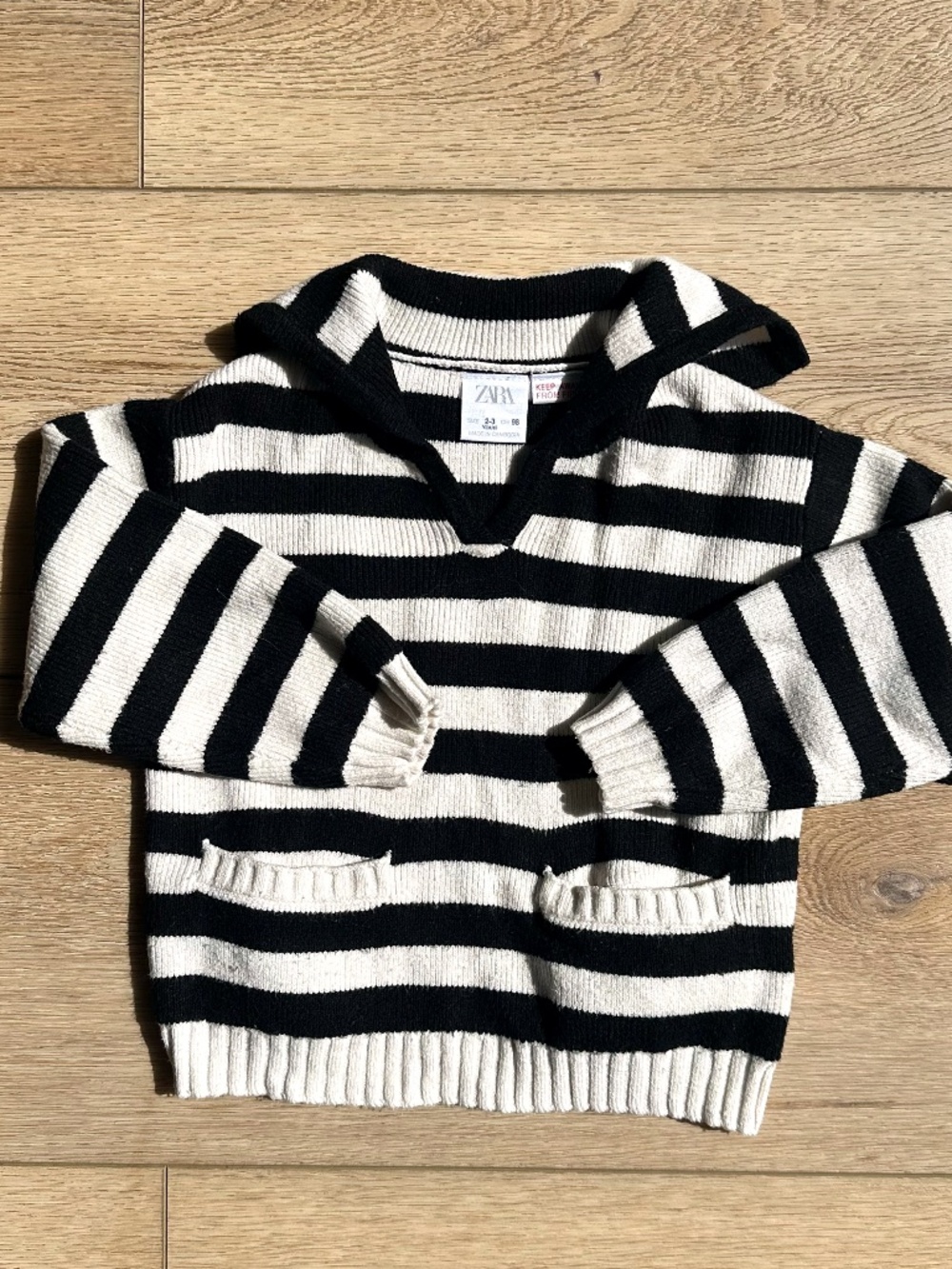 Zara Collared Striped Sweater 2/3T